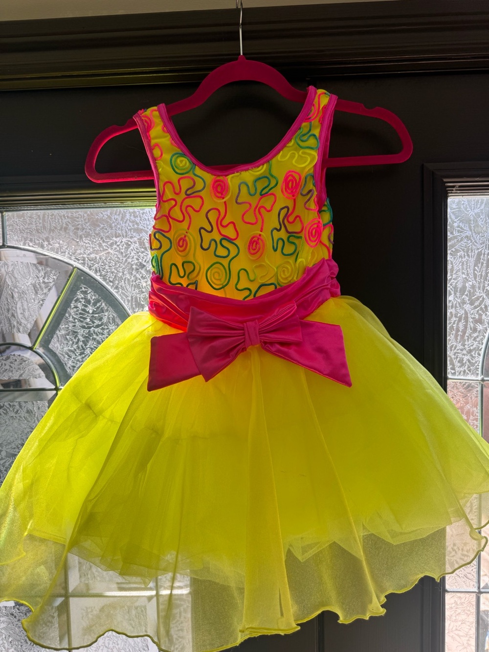 Neon Yellow & Hot Pink Tulle dance wear
